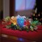 Collections Etc Lighted Gift Box Floral Christmas Centerpiece